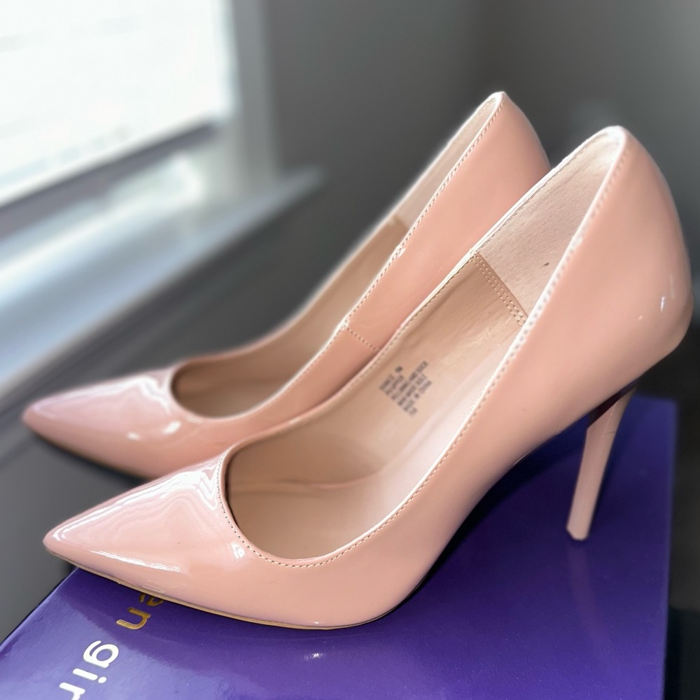 Madden Girl Oh Nice Nude Patent Leather Pumps
